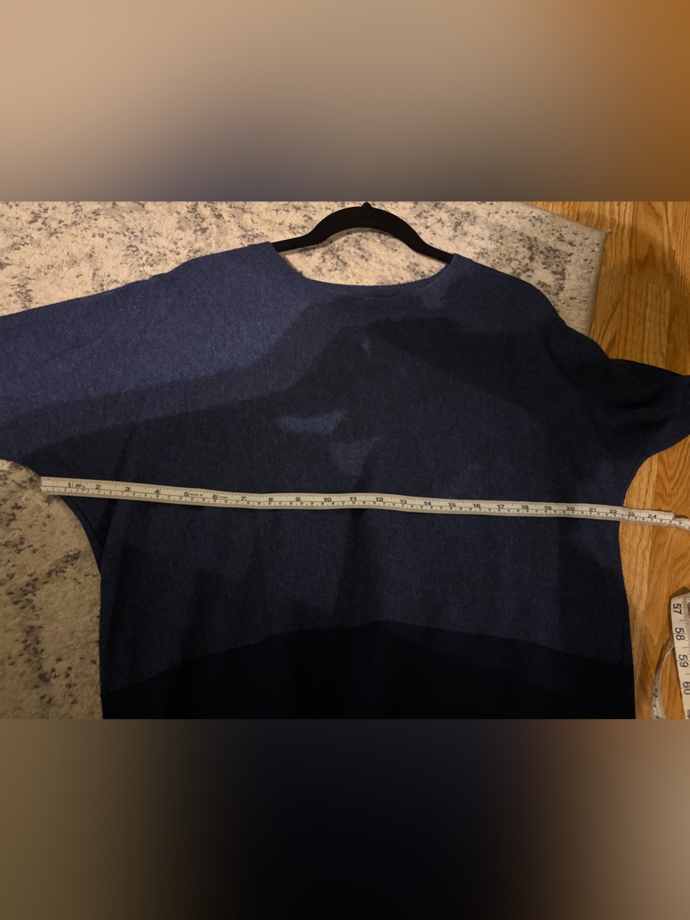 Athleta Stargazer Wool Cashmere Blend Colorblock Sweater Small Navy Tunic - Picture 6 of 9